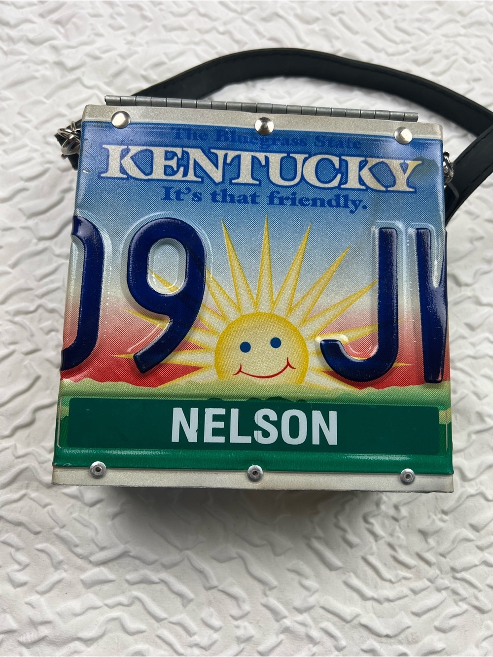 Little Earth Mercer County Kentucky License Plate Purse Nelson - Picture 6 of 13